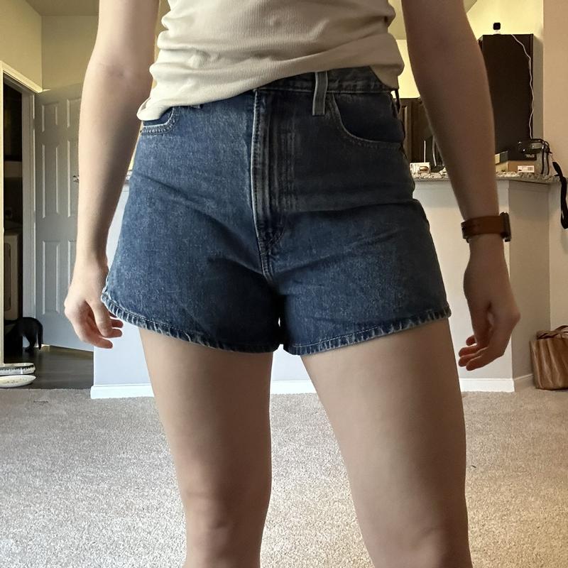 Levi's High-Waisted Distressed Cotton Mom Shorts - Macy's