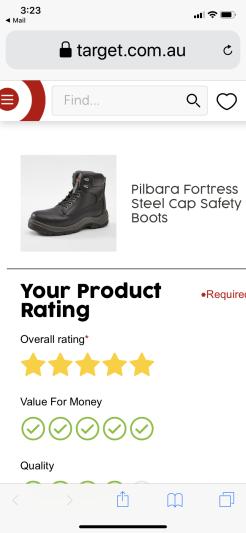 steel capped boots target