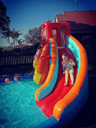 inflatable pool slide kmart