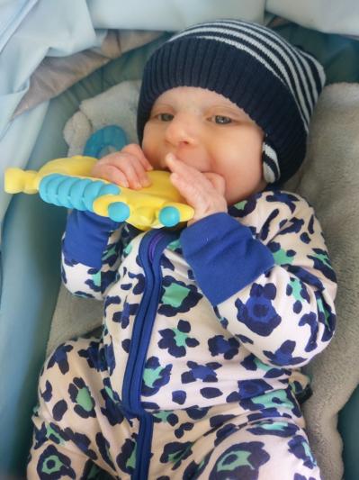 playgro squeak and soothe natural teether