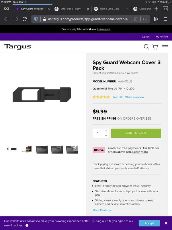 Targus Webcam Cover 1 Pack Black - Office Depot