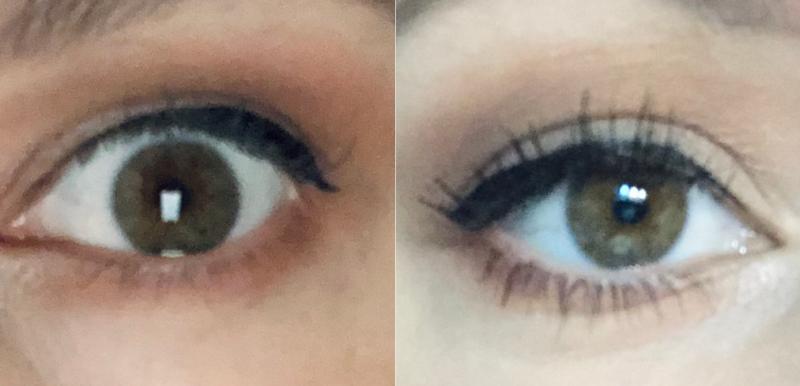 Before and after mascara