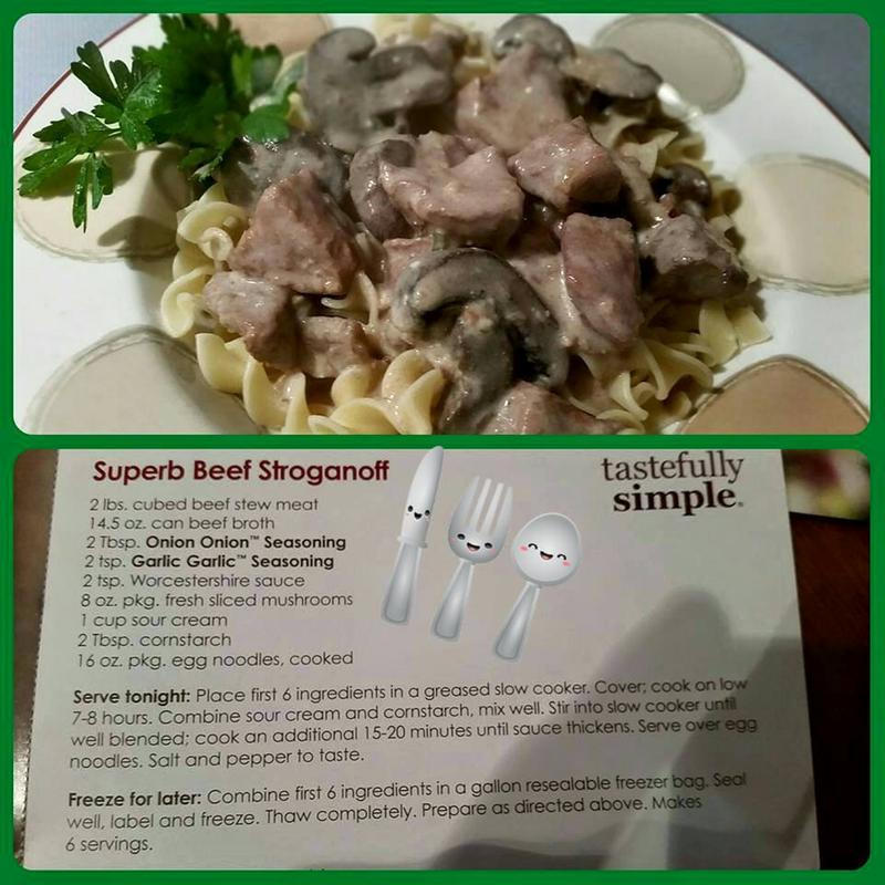 sensational beef stroganoff Tastefully Simple