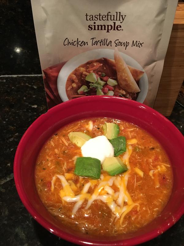 Chicken Tortilla Soup Mix Preparation Tastefully Simple