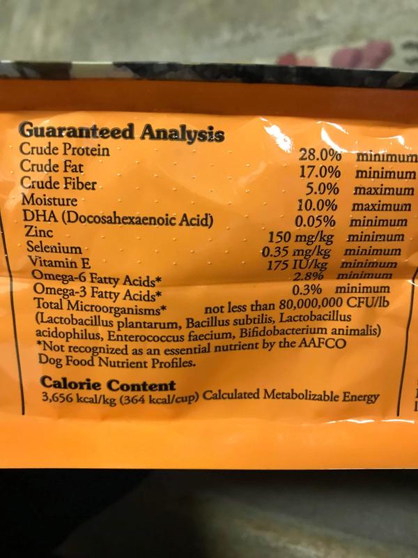 Taste of the 2025 wild puppy food chart