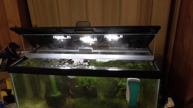 10 Gallon Fish TANK HOOD with LED Light Aquarium Cover with Easy Access  Cutouts