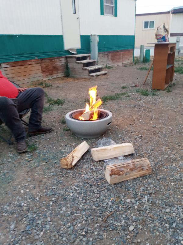 Enjoying our new fire pit