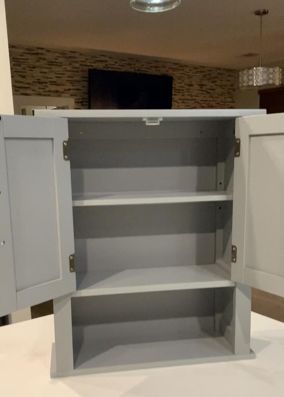 Assembled Teamson Home Mercer Mid Century Modern wall cabinet.