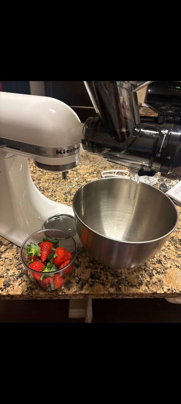 GVODE 2-Piece Glass Clear Mixing Bowl Set with KitchenAid Tilt