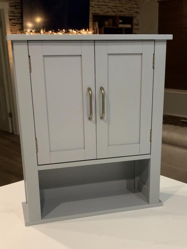 Assembled Teamson Home Mercer Mid Century Modern wall cabinet.