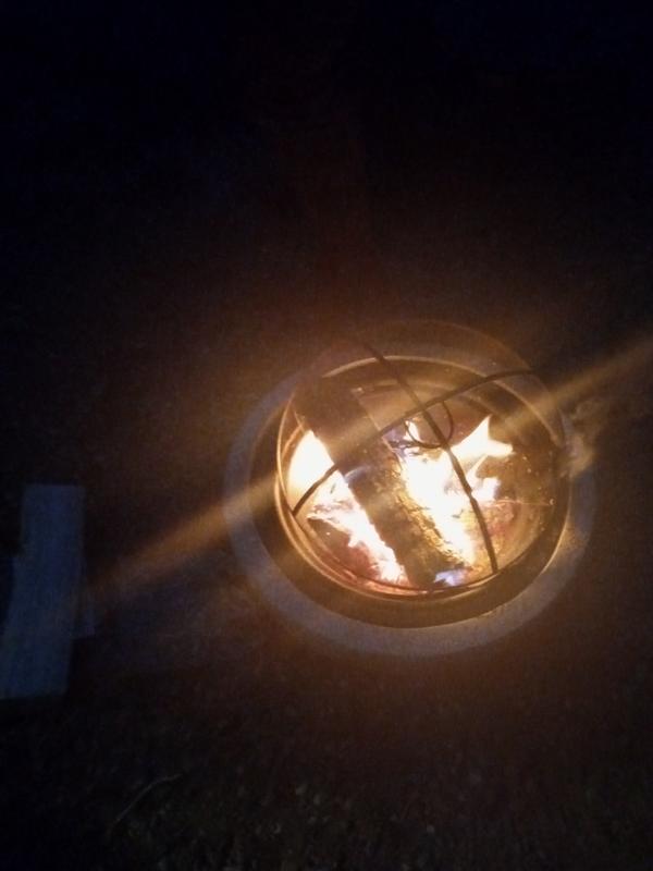 Enjoying our new fire pit