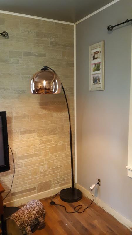 rose gold arc floor lamp