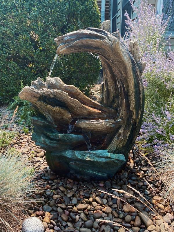 Fontaine 32個 Teamson Home 32 in. Outdoor Cascade Fountain with Adjustable Flow
