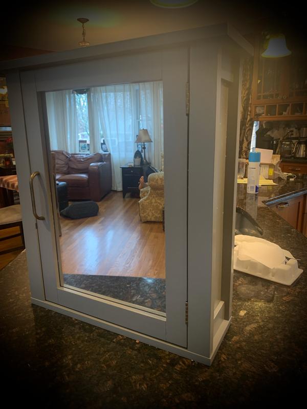 Assembled on counter door closed.