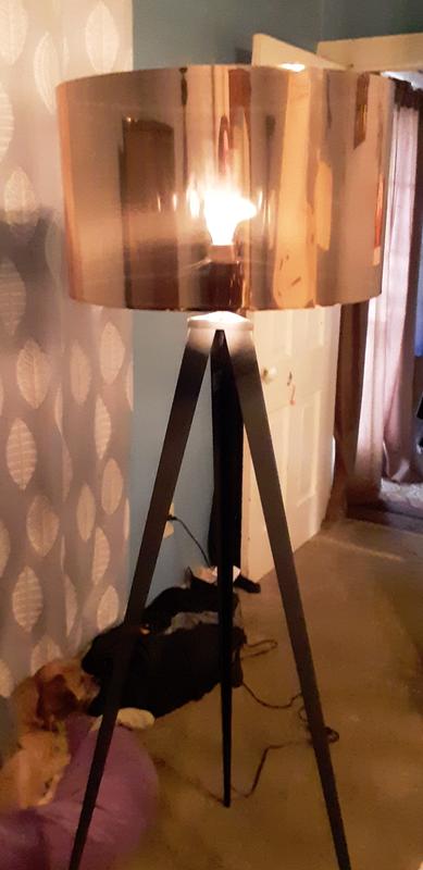 Teamson Home Romanza 61.81 in White Matte Gold Tripod Floor Lamp VN L00007WG at Lowes