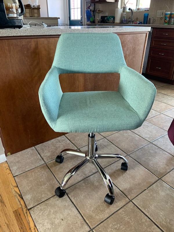 Teamson Home Fabric Swivel Home Office Chair, Mint