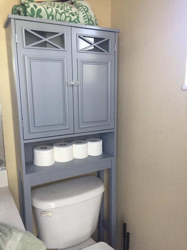 Elegant Home Fashions Dawson Over The Toilet Storage, Grey