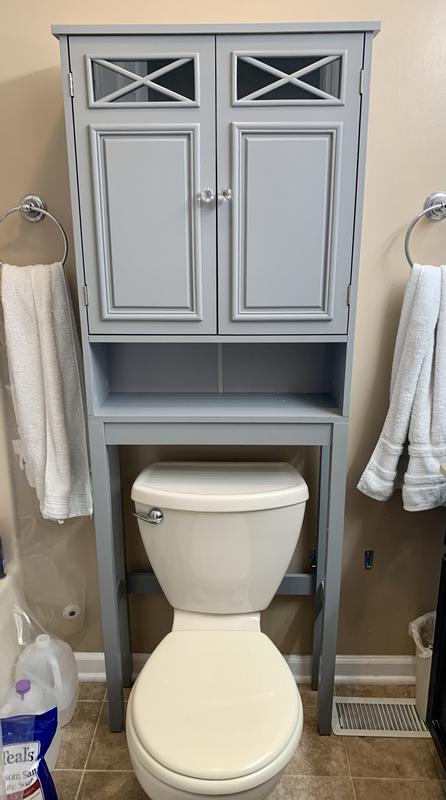 Elegant Home Fashions Dawson Over The Toilet Storage, Grey