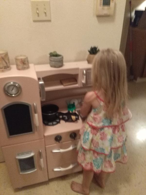 Busy little girl cooking!
