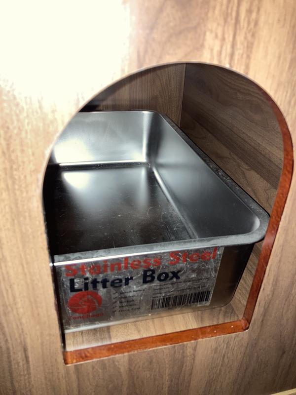 Teamson Pets Mocha Robin Vented Cat Litter Box & Bench