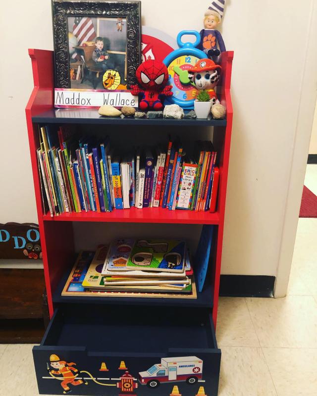 Small deals red bookshelf