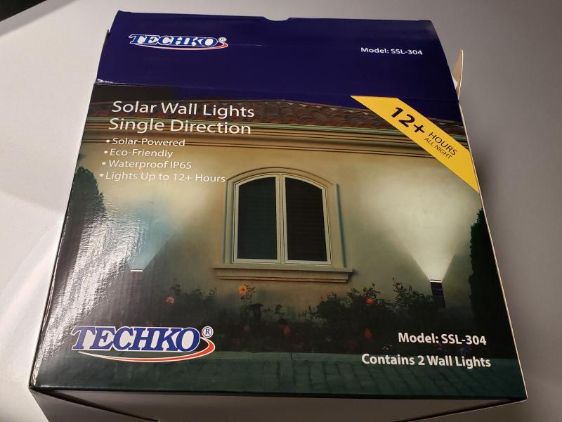 Techko SSL-304 Solar Wall Light Black Single Direction