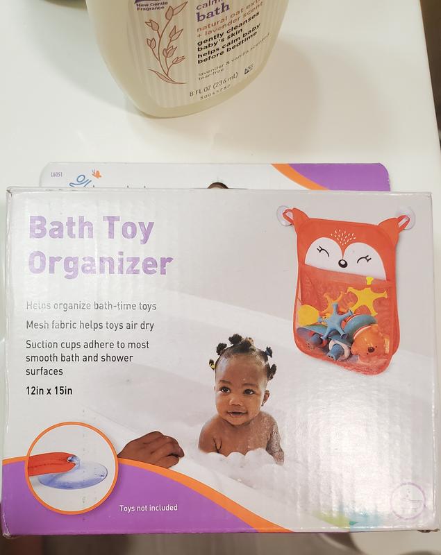 Dreambaby Bath Toy Organizer Bag - Quick Dry Hanging Bath Toys Holder - Orange