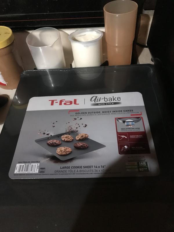 T-fal AirBake Natural Aluminum Cookie Sheet, 14 x 16, Silver