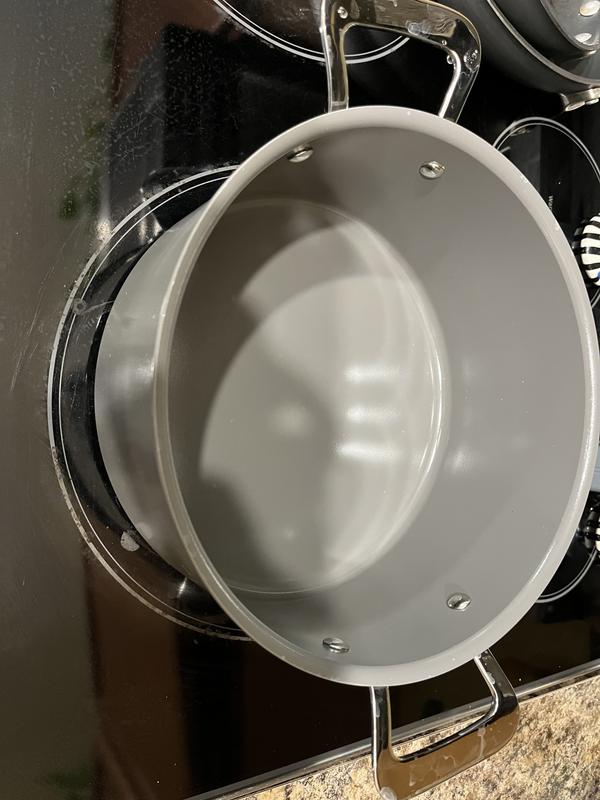T-fal Ceramic Excellence Reserve Ceramic Nonstick Jumbo Cooker 5.5 Quart  Induction Oven Broiler Safe 500F, Lid Safe 350F Cookware, Pots and Pans Grey