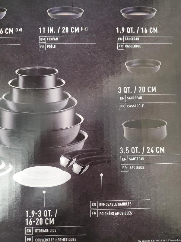Tefal Taste Simple Cook - Thermo-Spot Technology - 20/24/28cm 2 Piece  Frypan Set