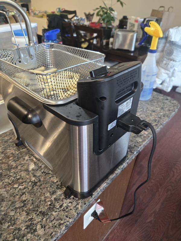 The power cord is too short; if it were longer, I could have moved it a little further away from the water tap.