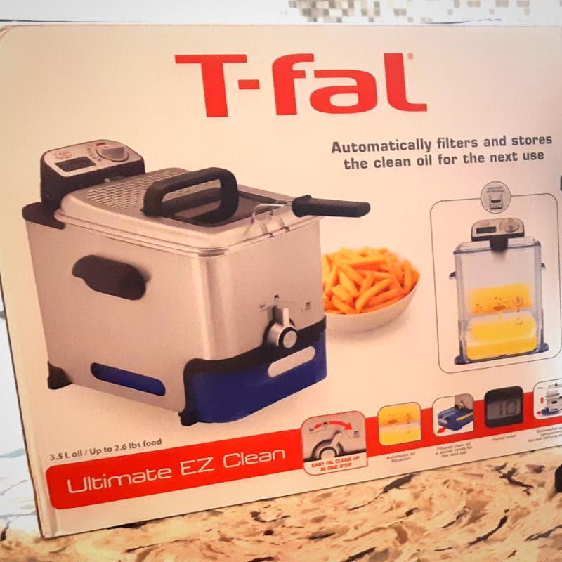T-fal EZ Clean Deep Fryer with Basket, Oil Filtration System, Stainless  Steel, 2.6 lb food capacity 