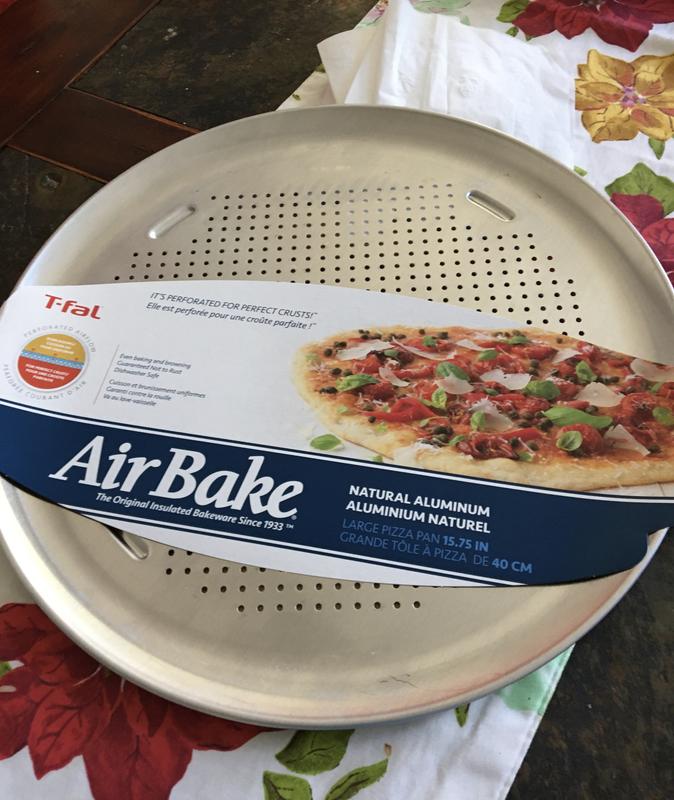 T-Fal AirBake 84780 Aluminum Bakeware Perforated Pizza Pan 15-3/4 Dia. Air  Bake