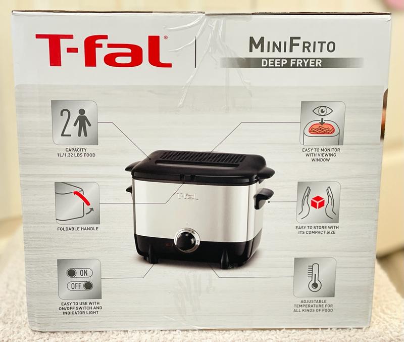 T−FAL FV4970J0 Mini Deep Fryer, 1 Liter, Compact Design, Easy Storage, T-fal