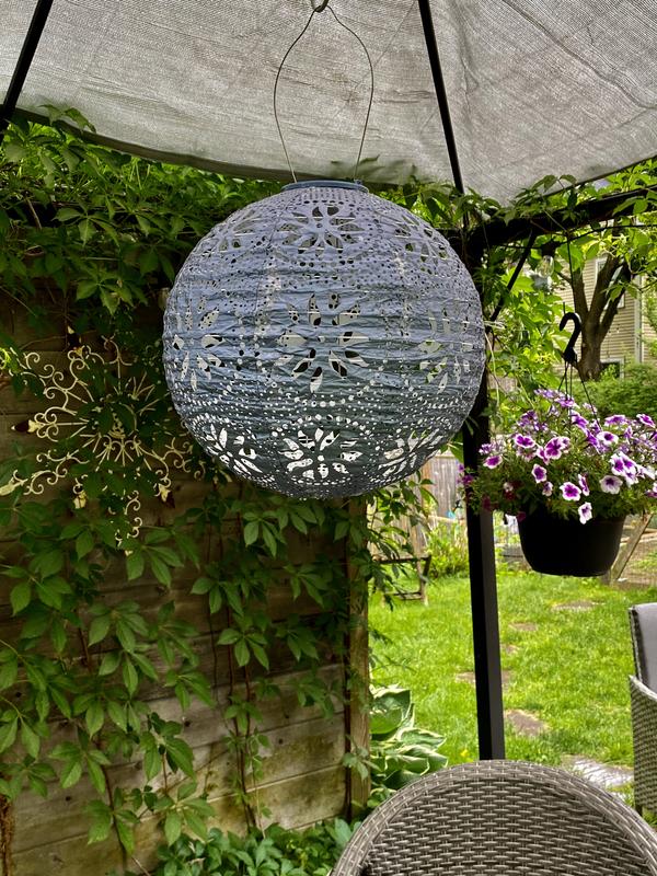 Floral Lace Battery Lantern, Diamond - Terrain