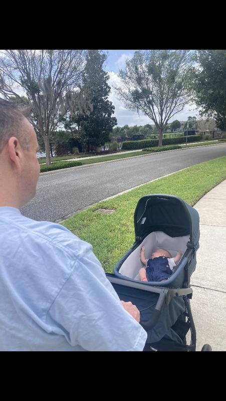 When not asleep, the baby is loving his Thule ride!