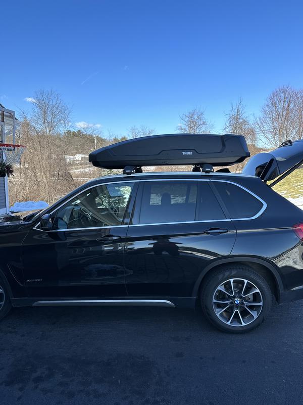BMW X5 with Thule Motion XT Large 16 Cubic Foot Roof Top Cargo Box