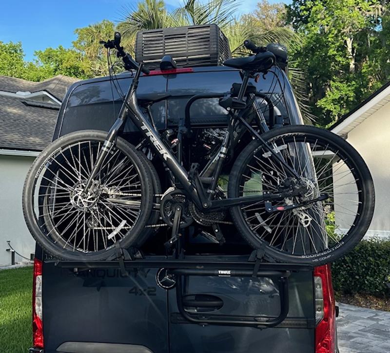 Thule elite van xt 2 bike rack for ram promaster rear door sale