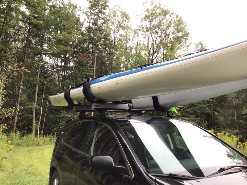 2020 Subaru Crosstrek - Crossbars and Kayak Rack - Thule Hullavator