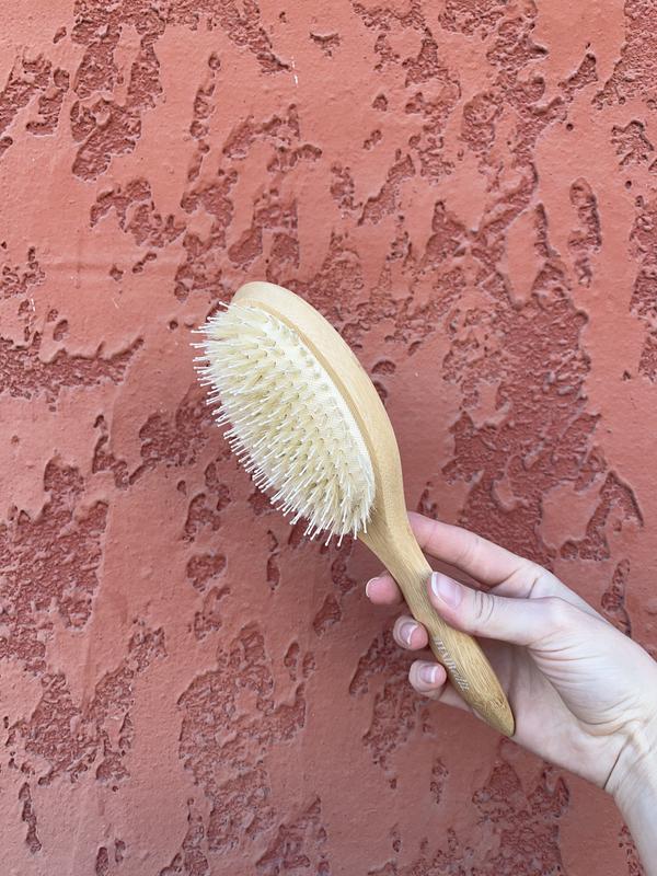The Glossifier Boar Bristle Bamboo Finishing Brush | The Hair Edit