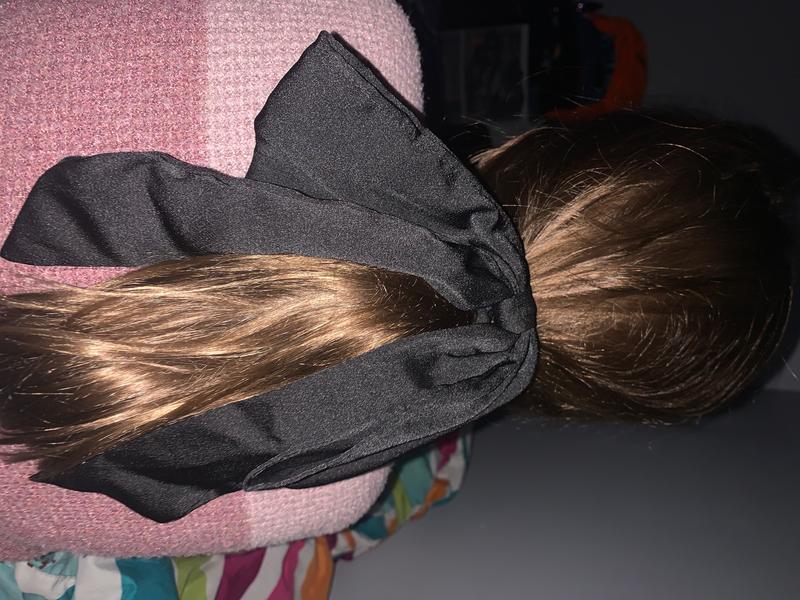 Soft Blush Ribbon Scrunchie Hair Bow - Ponytail Holder