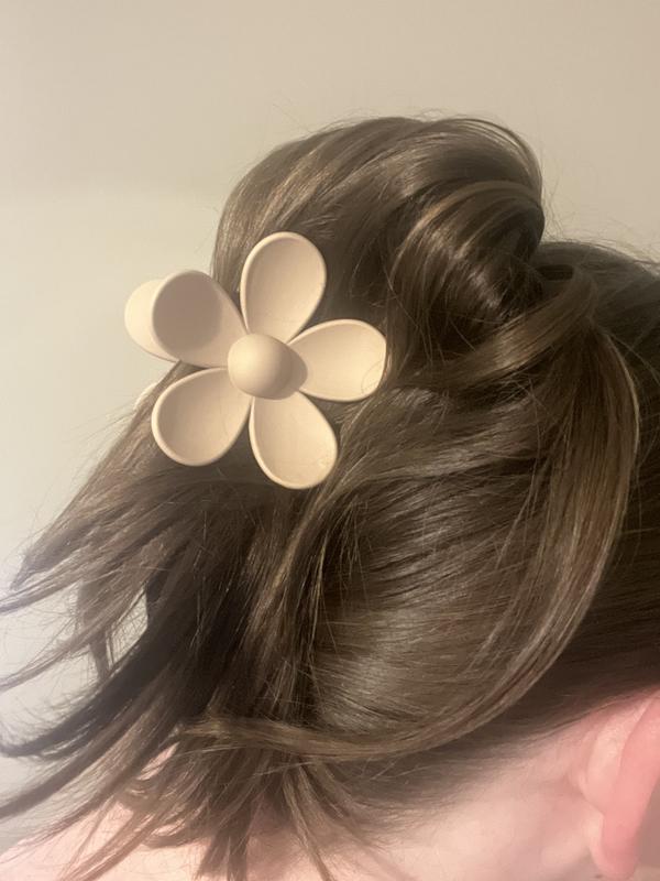 Champagne Large Flower Claw Clip