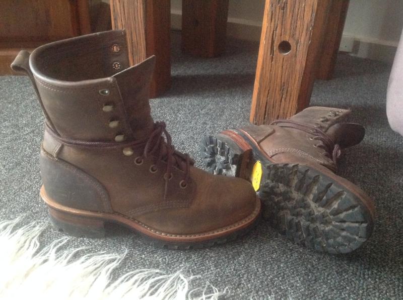 frye men's logger boots