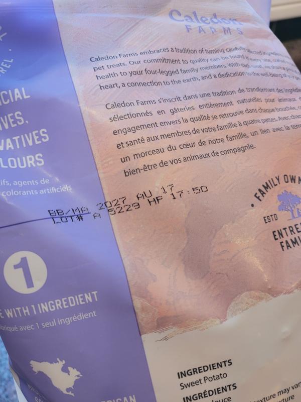 With this date, chews shouldn't be rock hard