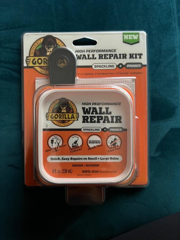 Gorilla Wall Repair 8-oz Interior/Exterior White Spackling Kit 103959 ...