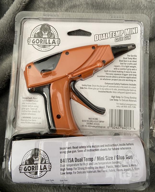  Gorilla Dual Temp Mini Hot Glue Gun, (Pack of 1) : Tools & Home  Improvement