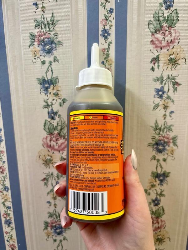 Gorilla Glue Original Adhesive – 2-Ounce Bottle, 100% Waterproof, Solvent-Free, Stains & Spreads, Expands Into Wood