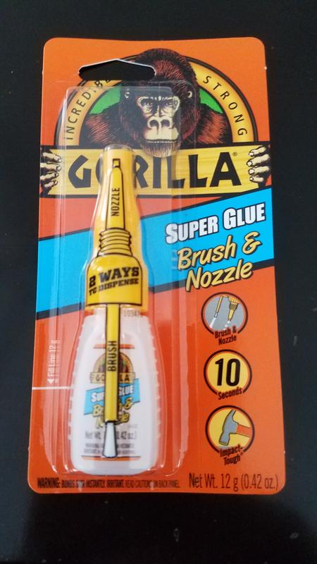 Gorilla Super Glue Brush and Nozzle - Glue 7500102 10 gr - Brush