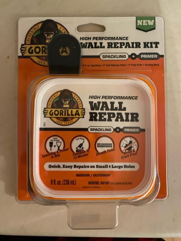 Gorilla Wall Repair 8-oz Interior/Exterior White Spackling Kit 103959 ...