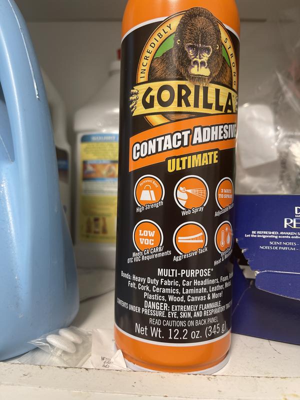 Gorilla Spray Adhesive 14 oz Dries Clear Heavy Duty Multi-Purpose Indoor  Outdoor